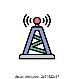 Call Center Antenna Icon Vector Illustration