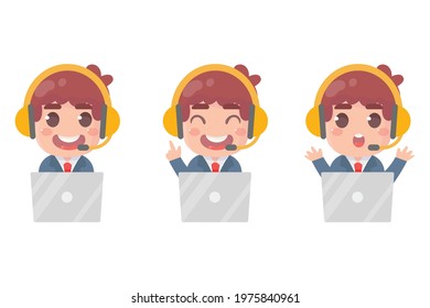 call center avatars. customer support service.