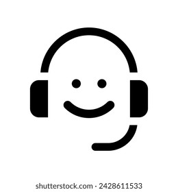 Call center black glyph ui icon. Selling products via phone. Customer support. User interface design. Silhouette symbol on white space. Solid pictogram for web, mobile. Isolated vector illustration