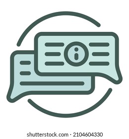Call center chat icon outline vector. Operator work. Agent desk