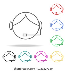 Call Center colored icons. Element of logistic multi colored icon for mobile concept and web apps. Thin line icon for website design and development, app development. Premium icon on white background
