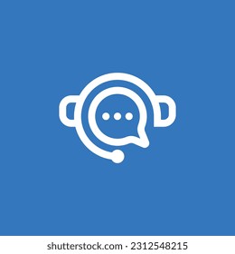 Call Center Communication Creative Logo Design Vector