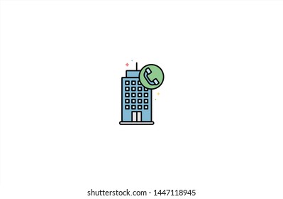 Call Center concept icon in trendy flat style isolated on white background. 