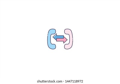 Call Center concept icon in trendy flat style isolated on white background. 