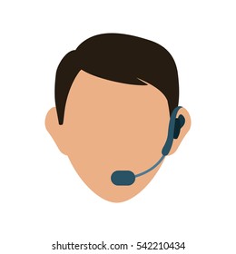 Call center consultant icon vector illustration graphic design