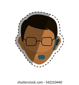 Call center consultant icon vector illustration graphic design