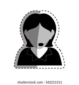 Call center consultant icon vector illustration graphic design