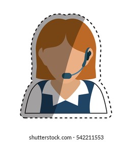 Call center consultant icon vector illustration graphic design