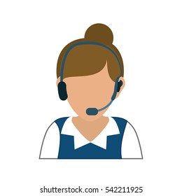 Call center consultant icon vector illustration graphic design