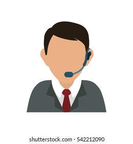 Call center consultant icon vector illustration graphic design