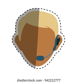 Call center consultant icon vector illustration graphic design