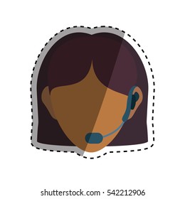 Call center consultant icon vector illustration graphic design