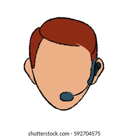 Call center consultant icon vector illustration graphic design