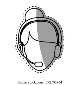 Call center consultant icon vector illustration graphic design