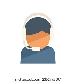 Call center customer icon flat vector. Platform system. Consumer access isolated