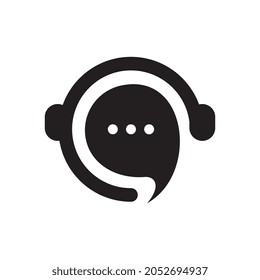 Call center customer service 24 hours in 7 days vector logo design