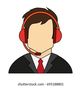 call center customer service assistant avatar icon image 