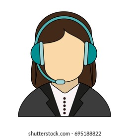 call center customer service assistant avatar icon image 