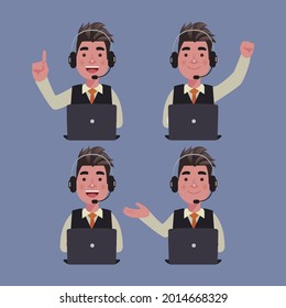 Call center and customer service character