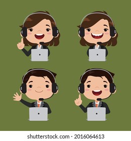 Call center and customer service character