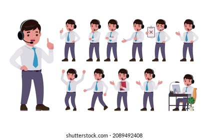 Call center and customer service character