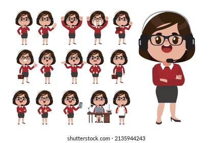 Call center and customer service character