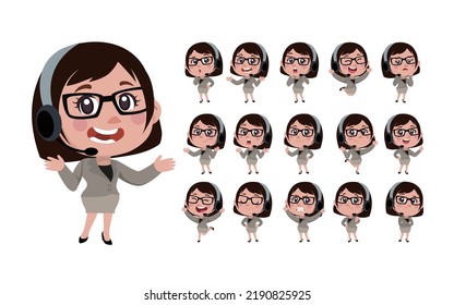 Call center and customer service character