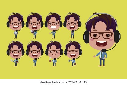 Call center and customer service character