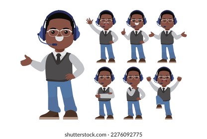 Call center and customer service character
