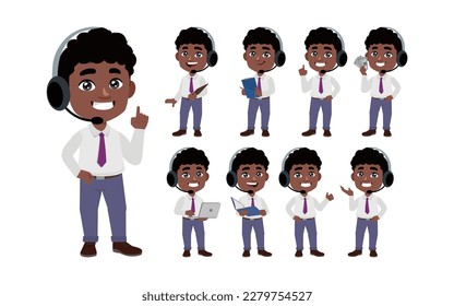 Call center and customer service character