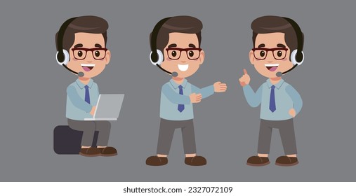 Call center and customer service character