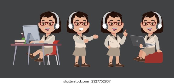 Call center and customer service character