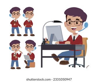 Call center and customer service character