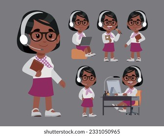 Call center and customer service character