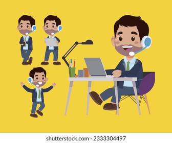 Call center and customer service character