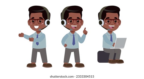 Call center and customer service character