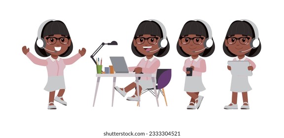 Call center and customer service character