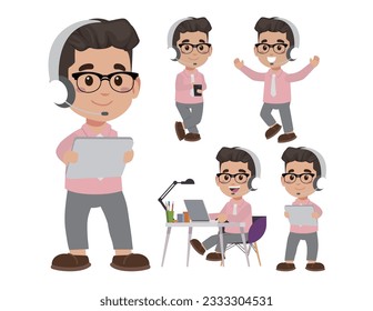 Call center and customer service character