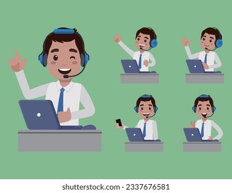 Call center and customer service character