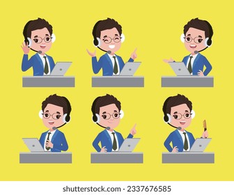 Call center and customer service character