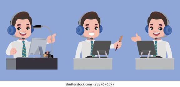 Call center and customer service character
