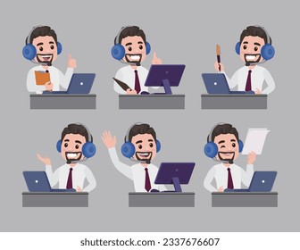 Call center and customer service character