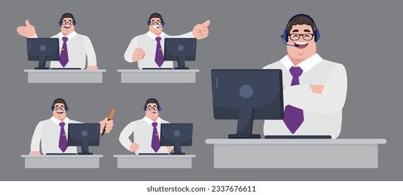 Call center and customer service character