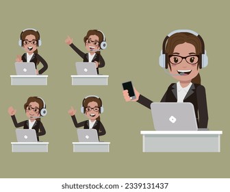 Call center and customer service character