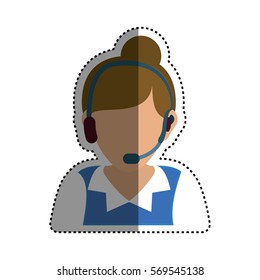 Call center and customer service icon vector illustration graphic design
