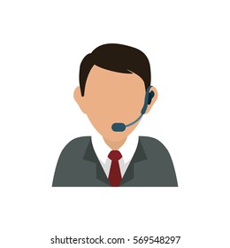 Call center and customer service icon vector illustration graphic design