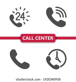 Call Center - Customer Support - Customer Service Icons. Professional, pixel perfect icons. EPS 10 format.