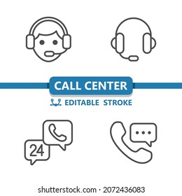 Call Center - Customer Support - Customer Service Icons. Professional, pixel perfect icons. EPS 10 format.