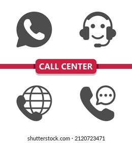 Call Center - Customer Support - Customer Service Icons. Professional, pixel perfect icons. EPS 10 format.