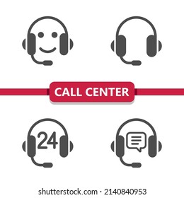 Call Center - Customer Support - Customer Service Icons. Professional, pixel perfect icons. EPS 10 format.